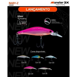 Isca Hard Monster 3x Baby - Z 6,5cm 6,5g