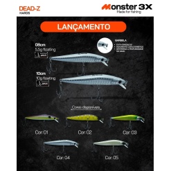 Isca Hard Monster 3x Dead-Z 8cm 5,5g