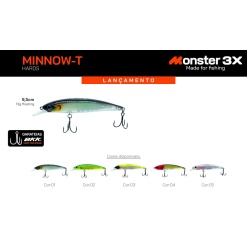 Isca Hard Monster 3x Minnow-T 9,5cm 13g